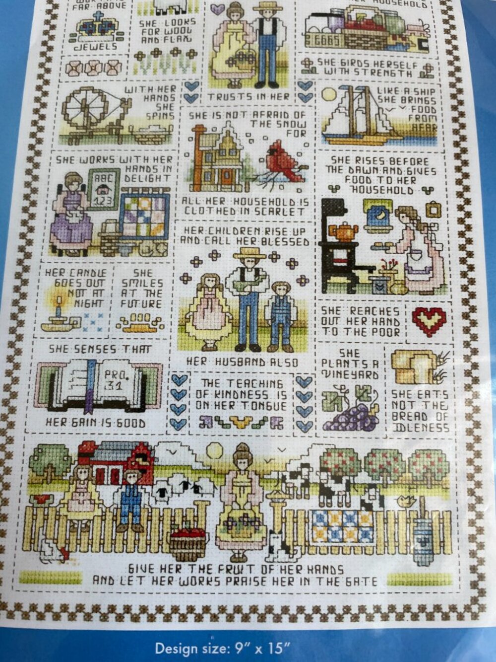 Virtuous Woman’ Counted Cross Stitch Kit 021-1401 Spectrum Crafts Vintage - Picture 2 of 8